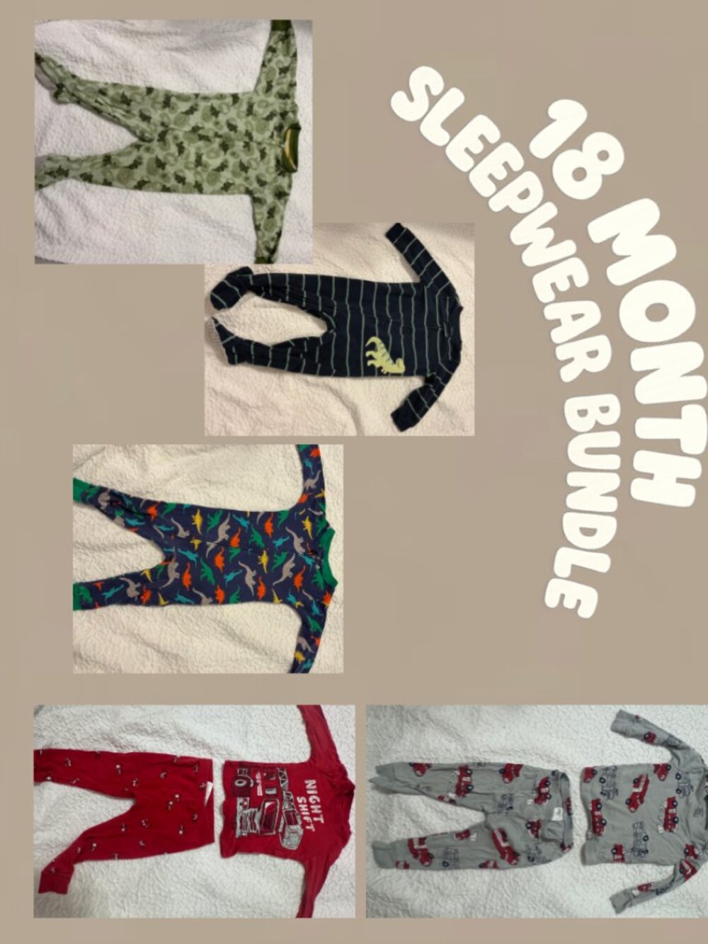 Carters 18 Month Sleepwear bundle